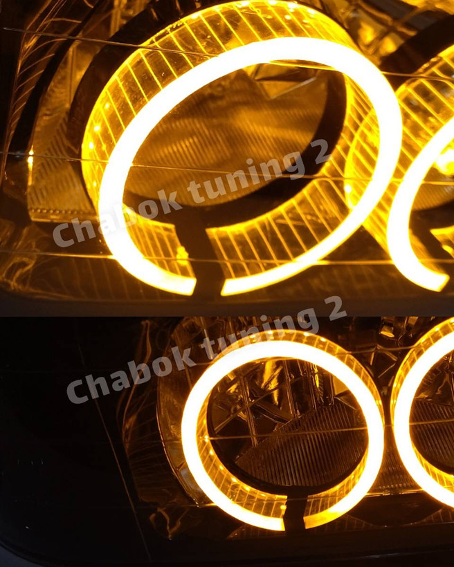 نئون های سه بعدی دوبل شفاف انبه ای