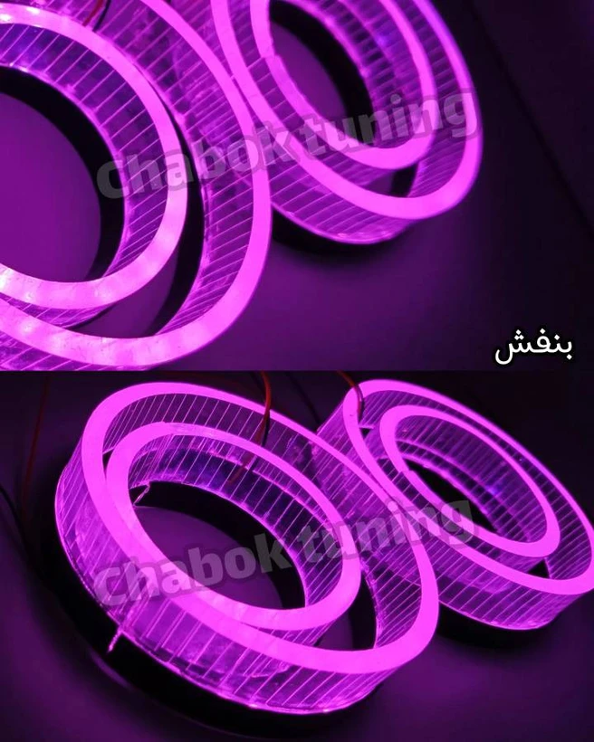 نئون سه بعدی  شفاف گلس بنفش