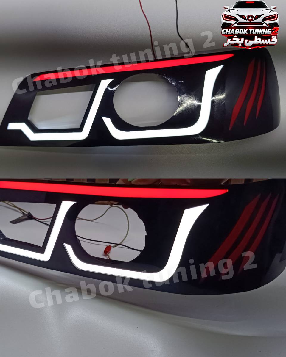 نئون پلکسی پژو 405 slx طرح I8 با ابرو قرمز(یک جفت)