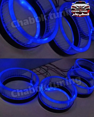 حلقه نئون  سه بعدی شفاف دوبل  آبی پررنگ( 4 عدد)