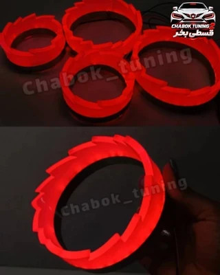حلقه نئون سه بعدی آتیشی مات قرمز( 4 عدد)
